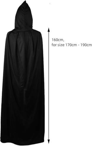 Halloween Kostüm Schwarz Doppelseitig Zauberumhang Mädchen Party