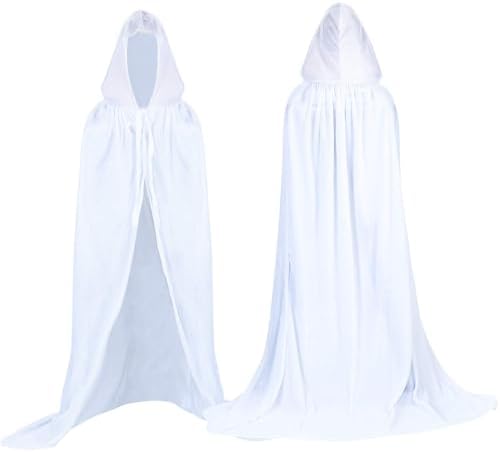 Labellevie Lange Umhang mit Kapuze Schwarz Halloween Kostüm Erwachsene Unisex Global Recycled Standard