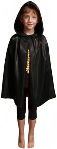 Sensible Schwarz Kapuzen Umhang Kinder Halloween Maskerade Global Recycled Standard  
 Schwarz Kapuzen Umhang Kinder Hal