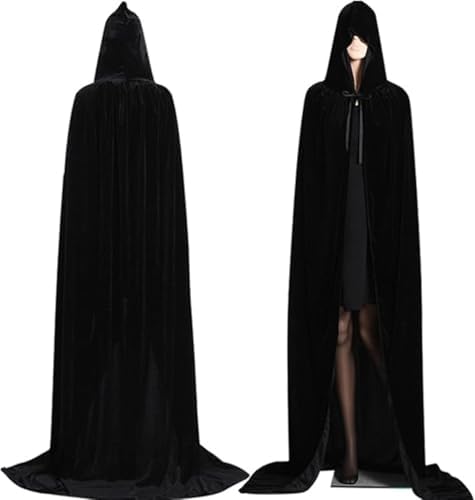 Halloween Kostüm Schwarz Doppelseitig Zauberumhang Mädchen Party