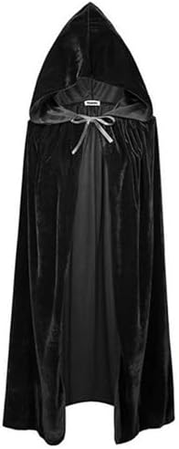 Unisex Hexen-Zauberer Samt-Umhang voller Länge einfarbig Halloween-Kostüm Cosplay
