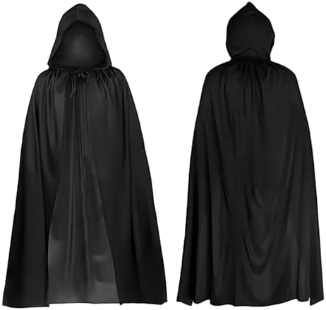  Schwarzep Vampir-Umhang für Erwachsene Halloween- und Karnevals-Kostüm (90-180cm)
