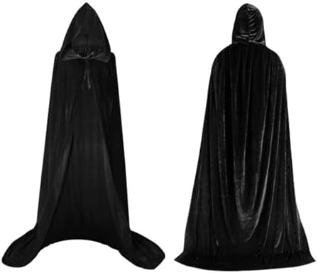 Kinder Vampir Umhang Schwarz Mit Kapuze Fur Halloween Cosplay Kostüm 110cm