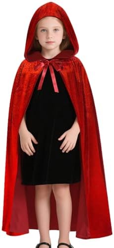 Black Halloween Umhang Kinder 120CM Schwarz Samt Cape Vampir Kostüm(S)  
Schwarzer Halloween Umhang für Kinder 120CM Kap