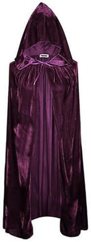 Unisex Hexen-Zauberer Samt-Umhang voller Länge einfarbig Halloween-Kostüm Cosplay