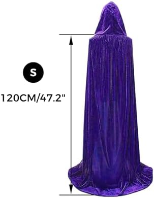 Black Halloween Umhang Kinder 120CM Schwarz Samt Cape Vampir Kostüm(S)  
Schwarzer Halloween Umhang für Kinder 120CM Kap