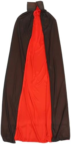 WINOMO Vampir Umhang Herren Schwarz & Rot für Cosplay und Halloween Specieller Stehkragen und Stretch-Material in L-Medi