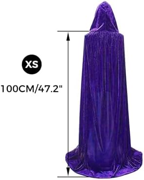 Black Halloween Umhang Kinder 120CM Schwarz Samt Cape Vampir Kostüm(S)  
Schwarzer Halloween Umhang für Kinder 120CM Kap