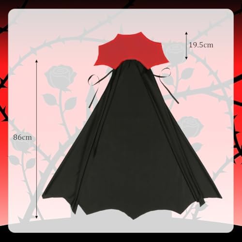  Dracula Kostüm Kinder Jungen - Schwarz Rot, Halloween-Vampir Umhang für Rollenspiele
| Vampirkostüm Junge Mädchen - Ste
