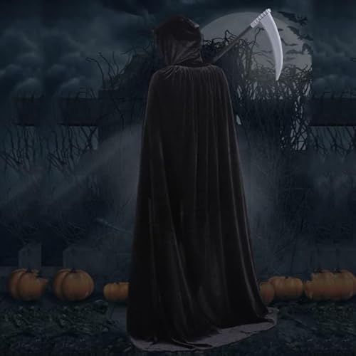 Halloween Kostüm Schwarz Doppelseitig Zauberumhang Mädchen Party