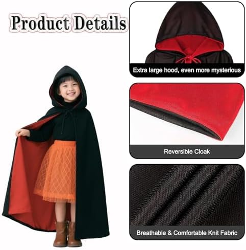  Schwarzer Vampir Umhang Für Kinder Halloween Kostüm
| Vampirs Cape Kinder Halloween Kostüm Schwarz Rot Beidseitig
| Vam