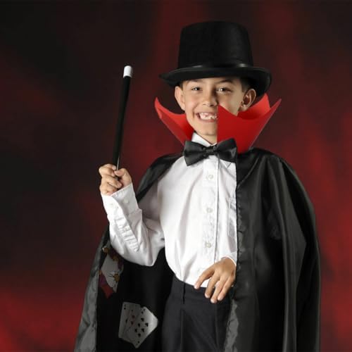  Dracula Kostüm Kinder Jungen - Schwarz Rot, Halloween-Vampir Umhang für Rollenspiele
| Vampirkostüm Junge Mädchen - Ste