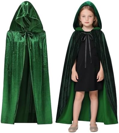 Black Halloween Umhang Kinder 120CM Schwarz Samt Cape Vampir Kostüm(S)  
Schwarzer Halloween Umhang für Kinder 120CM Kap