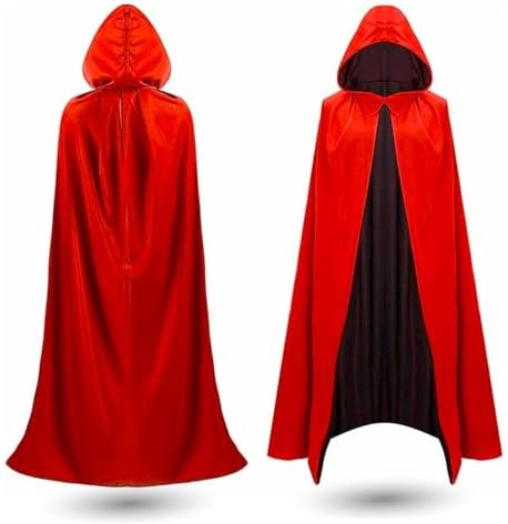 TK Gruppe Timo Klingler Umhang mit Kapuze - Halloween & Fasching Kostüm für Kinder & Erwachsene - Vampir-Design - Groß u