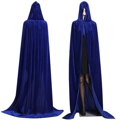 Unisex Hexen-Zauberer Samt-Umhang voller Länge einfarbig Halloween-Kostüm Cosplay