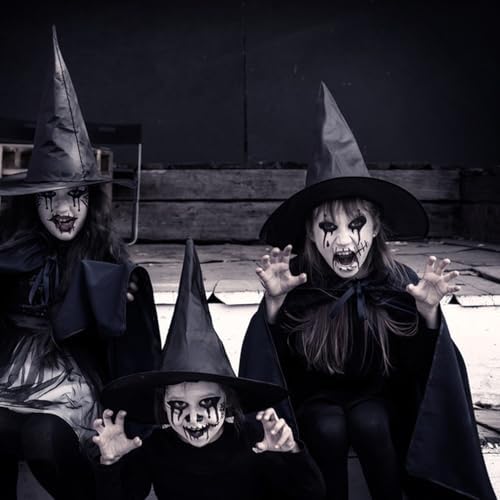  Schwarzep Vampir-Umhang für Erwachsene Halloween- und Karnevals-Kostüm (90-180cm)