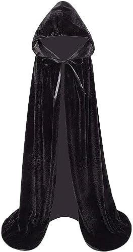 Black Halloween Umhang Kinder 120CM Schwarz Samt Cape Vampir Kostüm(S)  
Schwarzer Halloween Umhang für Kinder 120CM Kap