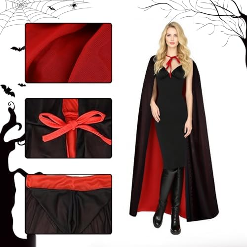 Halloween Vampir Kostüm für Kinder mit 3 Stück Zähne und Umhang
Halloween Vampir Umhang für Damen: Das perfekte Teufel K