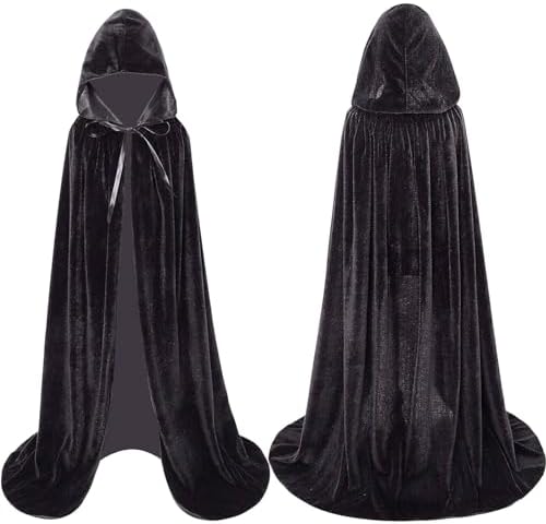 Black Halloween Umhang Kinder 120CM Schwarz Samt Cape Vampir Kostüm(S)  
Schwarzer Halloween Umhang für Kinder 120CM Kap