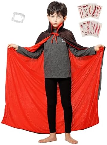  Vampir Umhang Stehkragen Kinder Halloween Kostüm
| Halloween Cape Vampi r Kostüm Kinder Temporäre Tattoos
| Halloween K