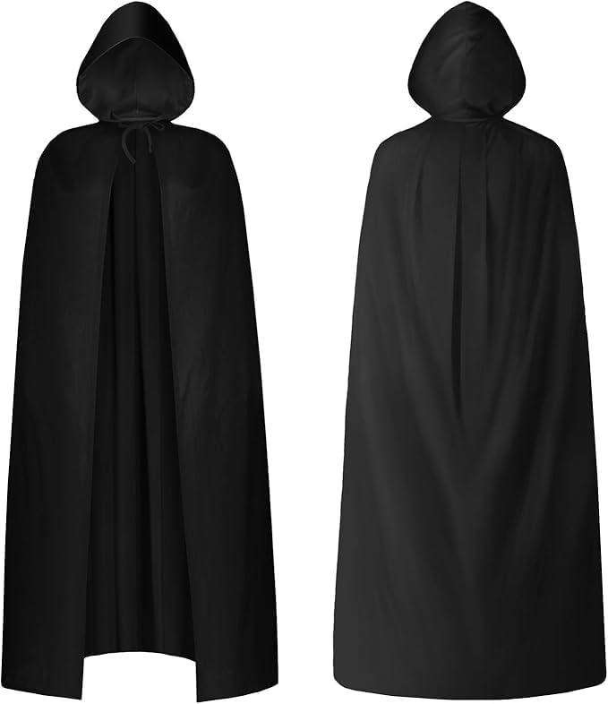 Kinder Umhang mit Kapuze für Halloween Schwarz(90cm)  
Zauberumhang KinderVampir Umhang Schwarz für Halloween Party(90cm