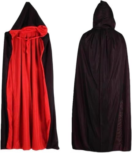Halloween Kostüm Schwarz Doppelseitig Zauberumhang Mädchen Party