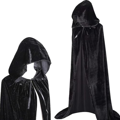 Black Halloween Umhang Kinder 120CM Schwarz Samt Cape Vampir Kostüm(S)  
Schwarzer Halloween Umhang für Kinder 120CM Kap