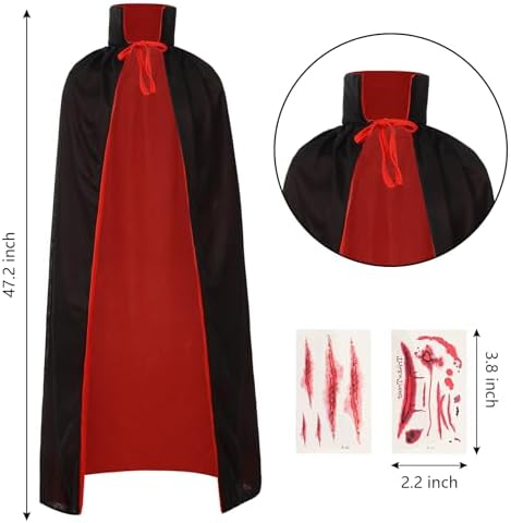  Vampir Umhang Stehkragen Kinder Halloween Kostüm
| Halloween Cape Vampi r Kostüm Kinder Temporäre Tattoos
| Halloween K