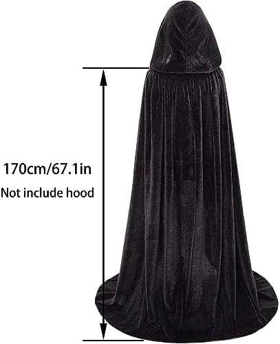 Black Halloween Umhang Kinder 120CM Schwarz Samt Cape Vampir Kostüm(S)  
Schwarzer Halloween Umhang für Kinder 120CM Kap