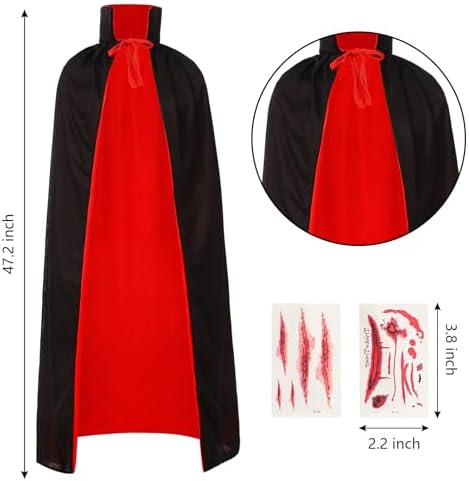  Vampir Umhang Stehkragen Kinder Halloween Kostüm
| Halloween Cape Vampi r Kostüm Kinder Temporäre Tattoos
| Halloween K