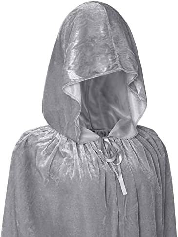 Samt Halloween Umhang mit Kapuze - Vampir Kostüm für Erwachsene - Qualitätsparticulier Halloween Kostüme