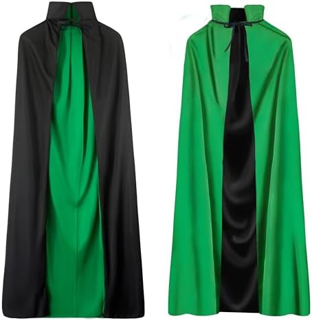 Halloween-Vampir-Umhang Unisex Reversibel Hexenumhang mit Stehkragen zur Cosplay Maskerade Party Hexenkostüme - Größe L