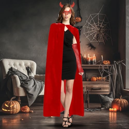 Halloween Umhang mit Kapuze Rot Erwachsene Teufel Kostüm (Rot)
Halloween Umhang mit Kapuze Rot Hexenkostüm für Erwachsen