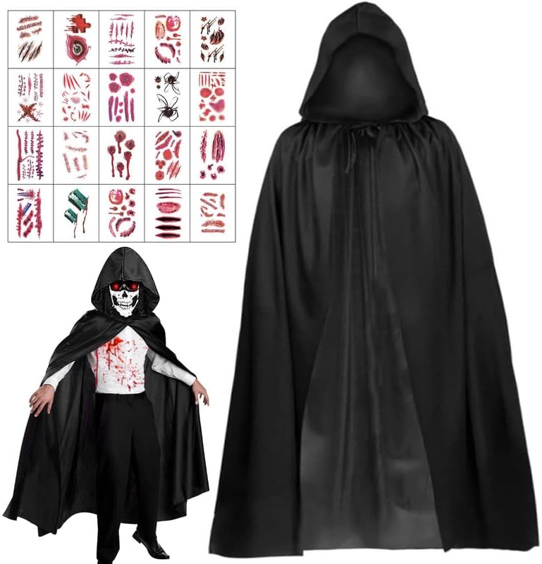 Halloween Umhang Kinder Schwarzer Kapuze Cosplay Vampir Kostüm Wasserdichte Narben USAKinder Halloween Party Zubehör (90