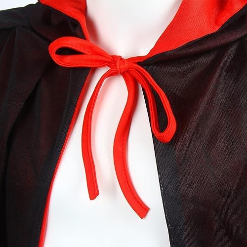 DERAYEE Vampir Kostüm, ideal für Kinder zum Halloween, moderne Design und Comfort_fit, Größe L