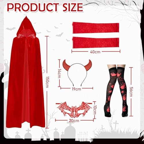 Halloween Umhang mit Kapuze Rot Erwachsene Teufel Kostüm (Rot)
Halloween Umhang mit Kapuze Rot Hexenkostüm für Erwachsen