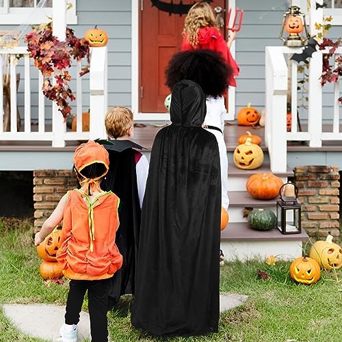 Kaporende Umhang Lange SAMT Cape Vampir Kostüm Halloween Kinder Unisex Kostbar Cosplay-Alter
