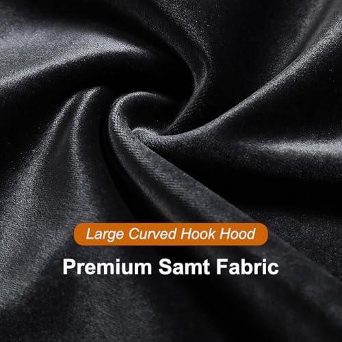 Halloween Kostüm Damen Schwarzer Samt Umhang mit Kapuze Set,Vampir Umhang für Halloween Party.maskerade Mittelalter Cape