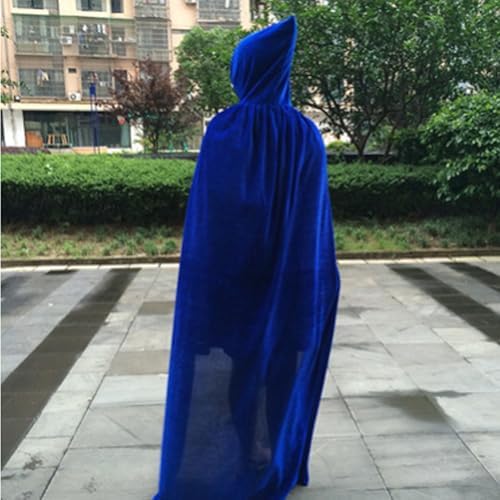 Unisex Hexen-Zauberer Samt-Umhang voller Länge einfarbig Halloween-Kostüm Cosplay