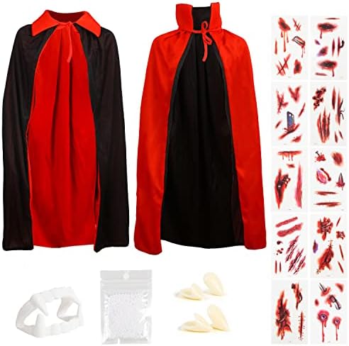 DERAYEE Vampir Kostüm, ideal für Kinder zum Halloween, moderne Design und Comfort_fit, Größe L