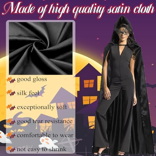  Schwarzer Halloween Umhang Mit Kapuze Für Cosplay
| Halloween Umhang Schwarz Mit Maske Für Karneval
| Cosplay Halloween