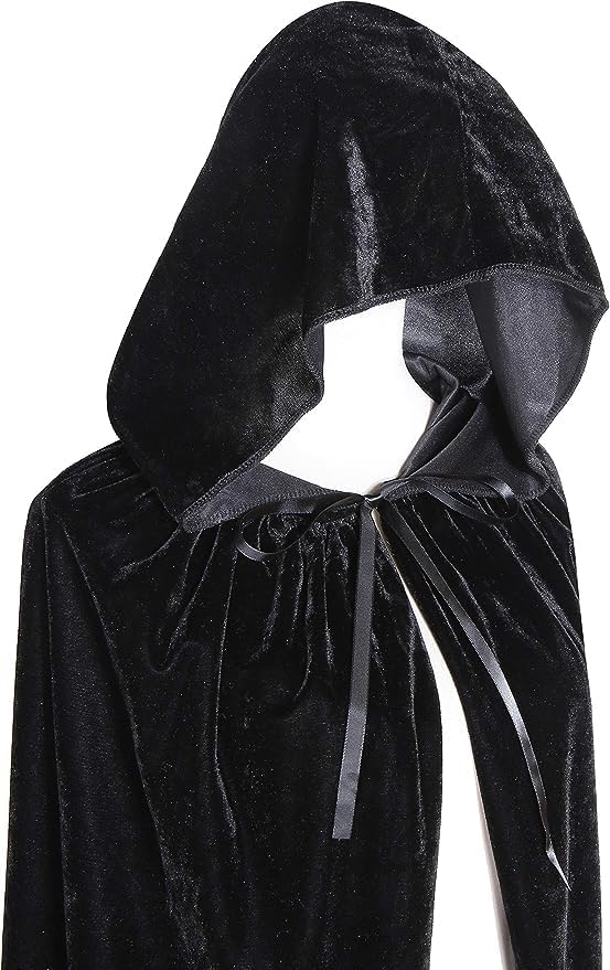 Black Halloween Umhang Kinder 120CM Schwarz Samt Cape Vampir Kostüm(S)  
Schwarzer Halloween Umhang für Kinder 120CM Kap